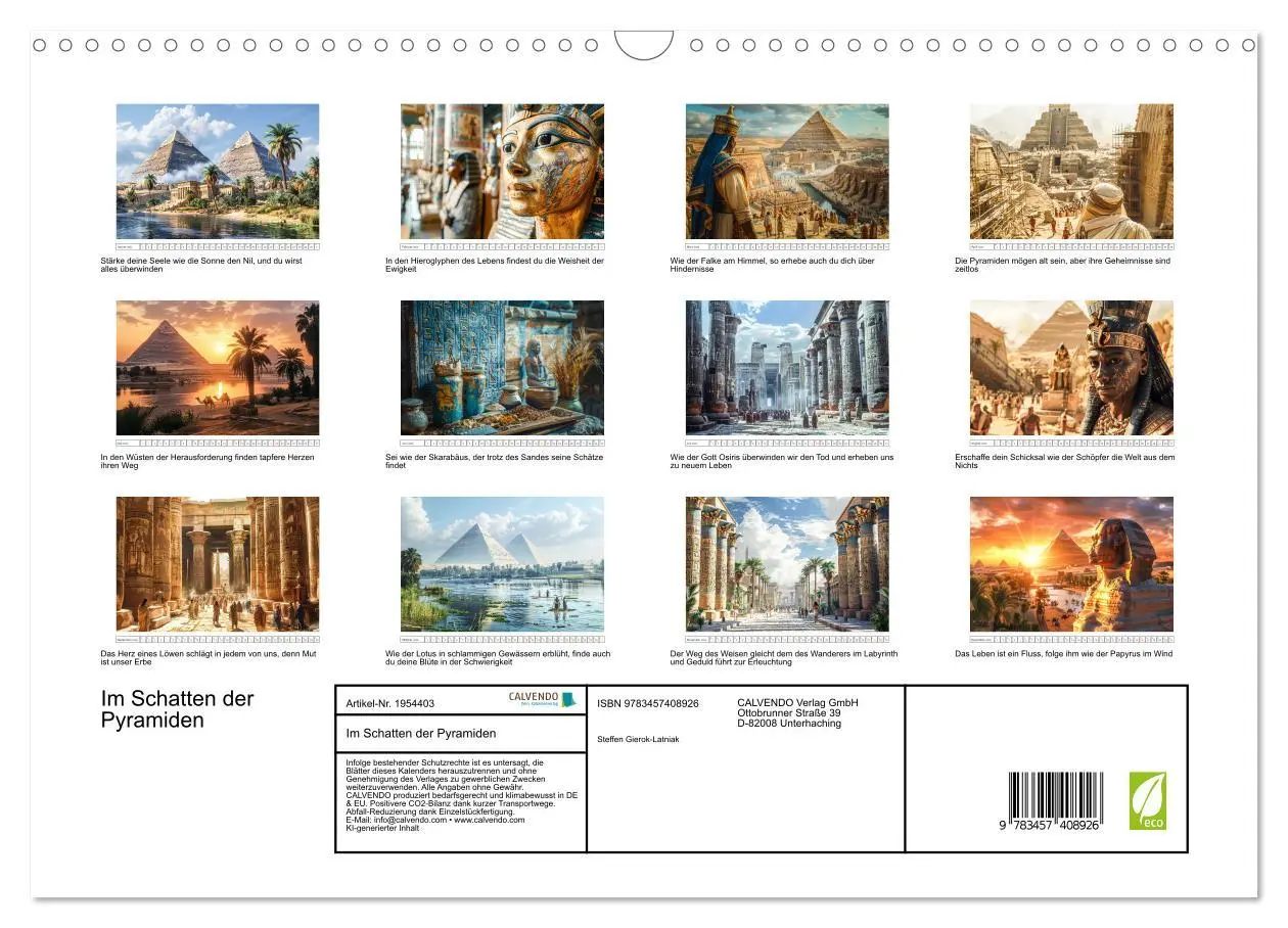 Bild: 9783457408926 | Im Schatten der Pyramiden (Wandkalender 2026 DIN A3 quer), CALVENDO...