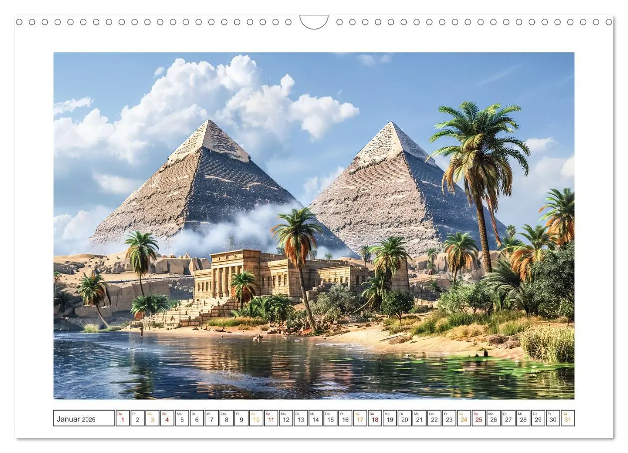 Bild: 9783457408926 | Im Schatten der Pyramiden (Wandkalender 2026 DIN A3 quer), CALVENDO...