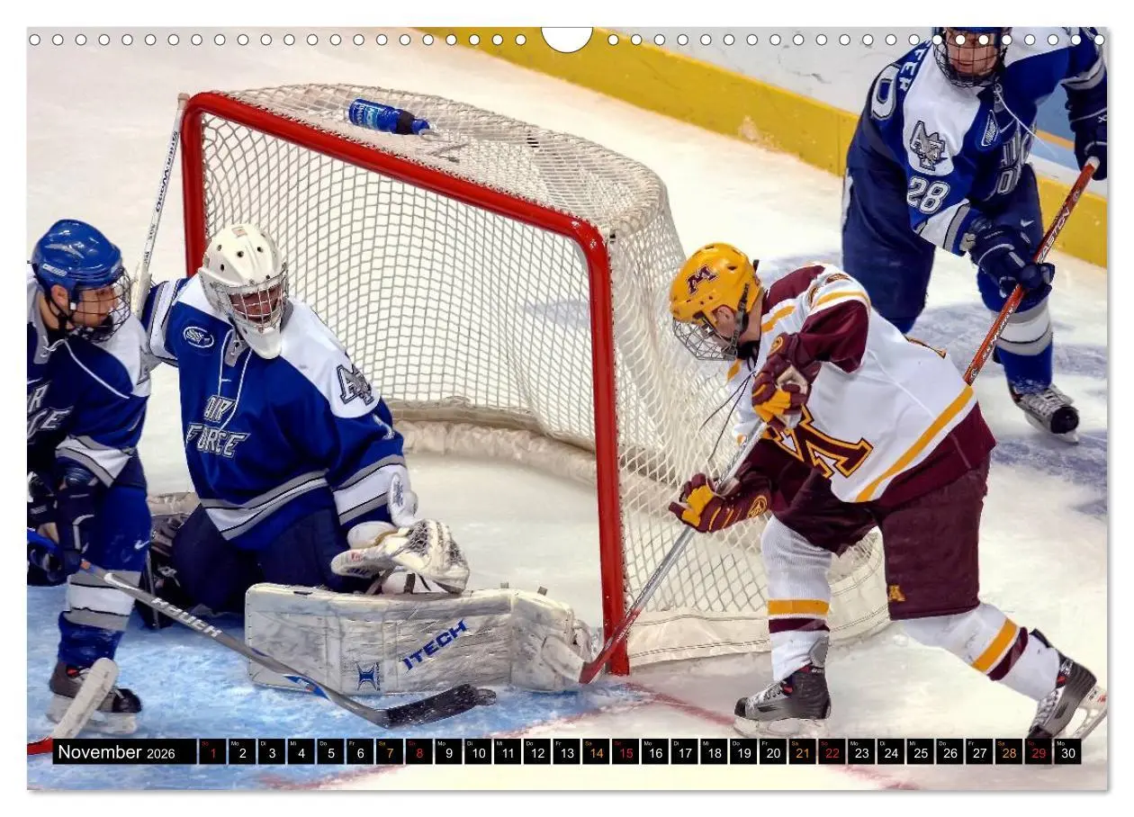 Bild: 9783516048926 | Mit vollem Einsatz - Eishockey (Wandkalender 2026 DIN A3 quer),...
