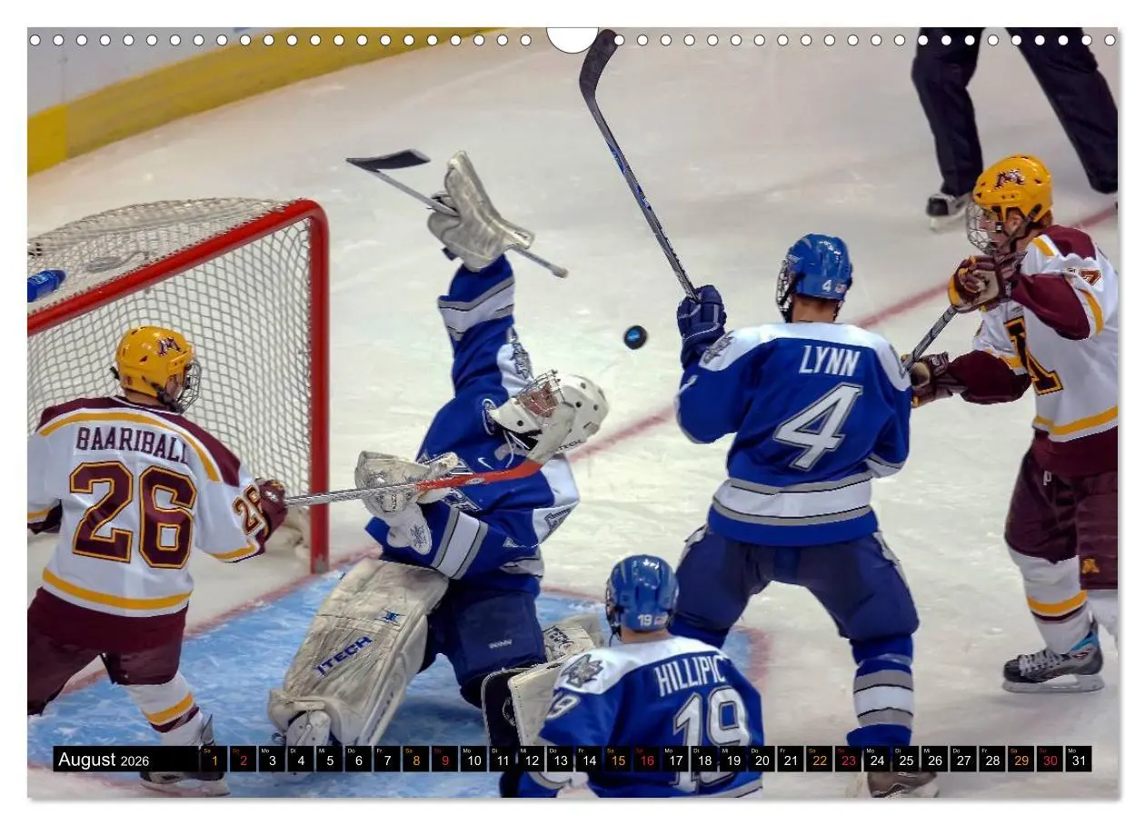 Bild: 9783516048926 | Mit vollem Einsatz - Eishockey (Wandkalender 2026 DIN A3 quer),...