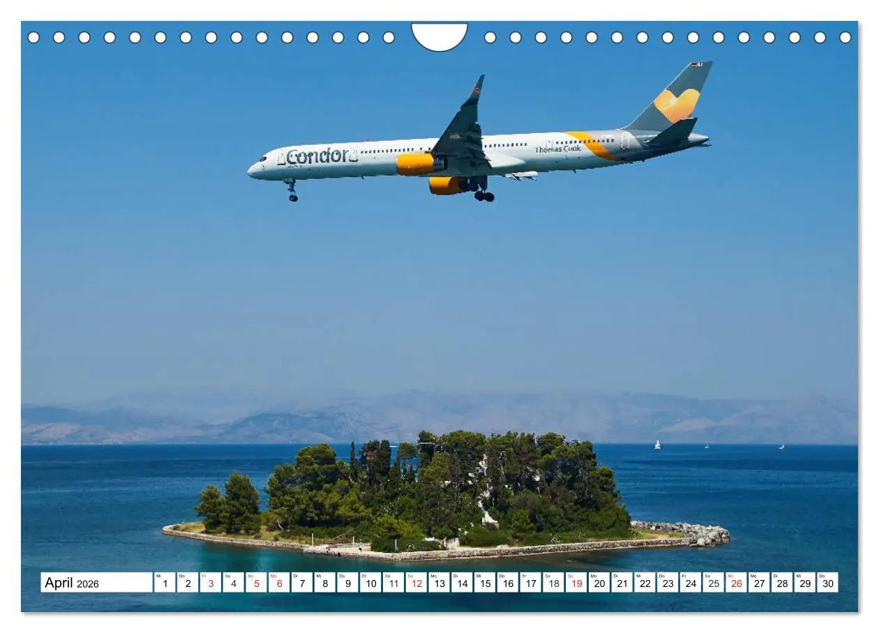 Bild: 9783457779026 | Flugzeuge auf Korfu (Wandkalender 2026 DIN A4 quer), CALVENDO...