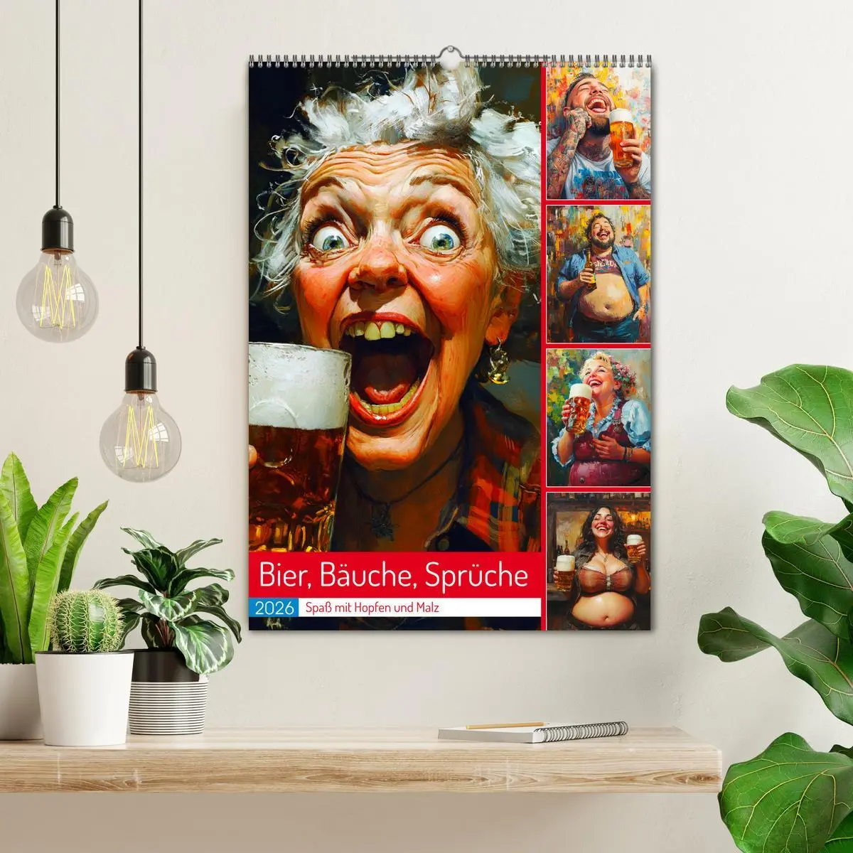 Bild: 9783516249026 | Bier, Bäuche, Sprüche. Spaß mit Hopfen und Malz (Wandkalender 2026...