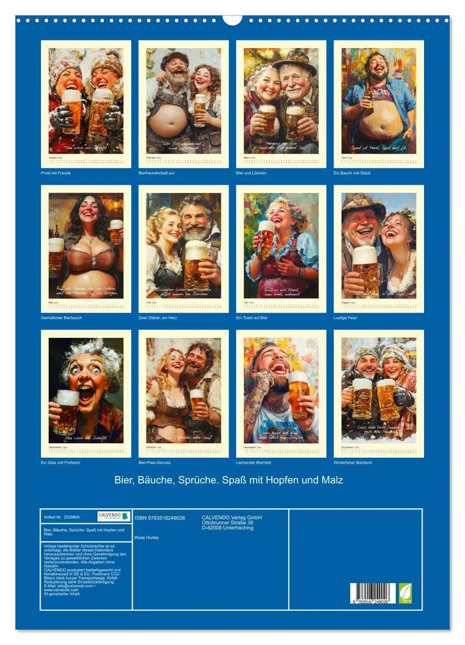 Bild: 9783516249026 | Bier, Bäuche, Sprüche. Spaß mit Hopfen und Malz (Wandkalender 2026...