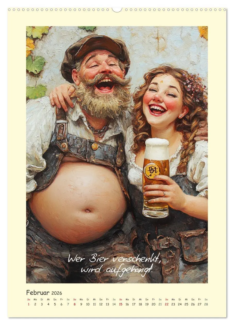 Bild: 9783516249026 | Bier, Bäuche, Sprüche. Spaß mit Hopfen und Malz (Wandkalender 2026...