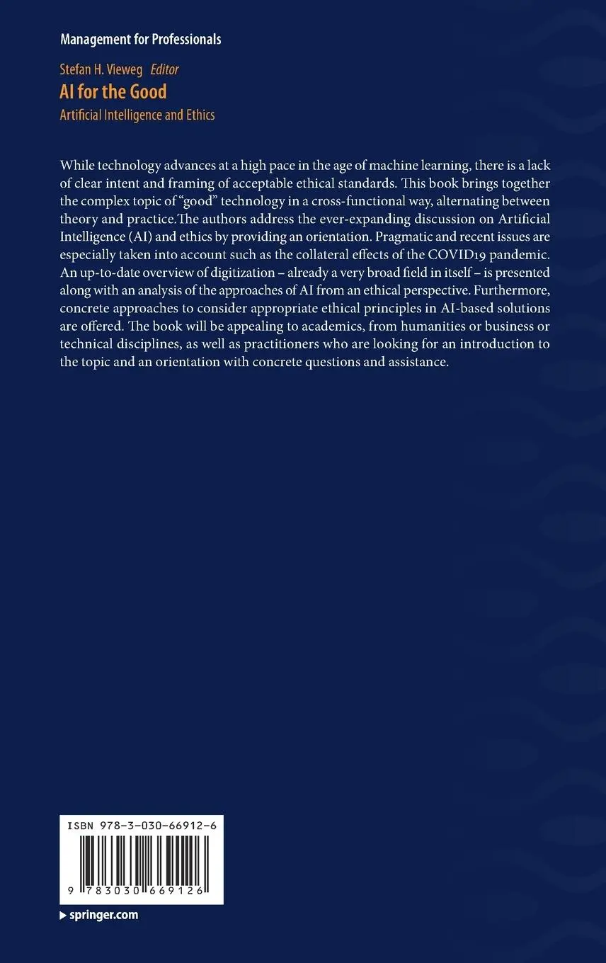 Rückseite: 9783030669126 | AI for the Good | Artificial Intelligence and Ethics | Vieweg | Buch