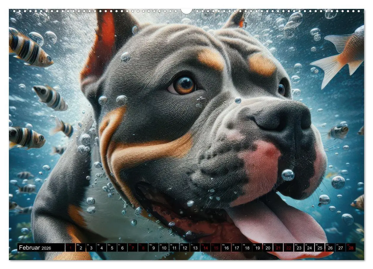 Bild: 9783457389126 | Badespaß - Hunde unter Wasser (hochwertiger Premium Wandkalender...