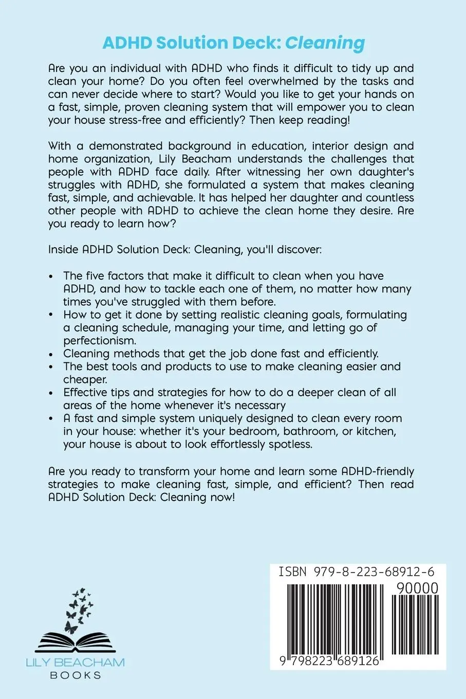 Rückseite: 9798223689126 | ADHD Solution Deck | Cleaning | Lily Beacham | Taschenbuch | Englisch