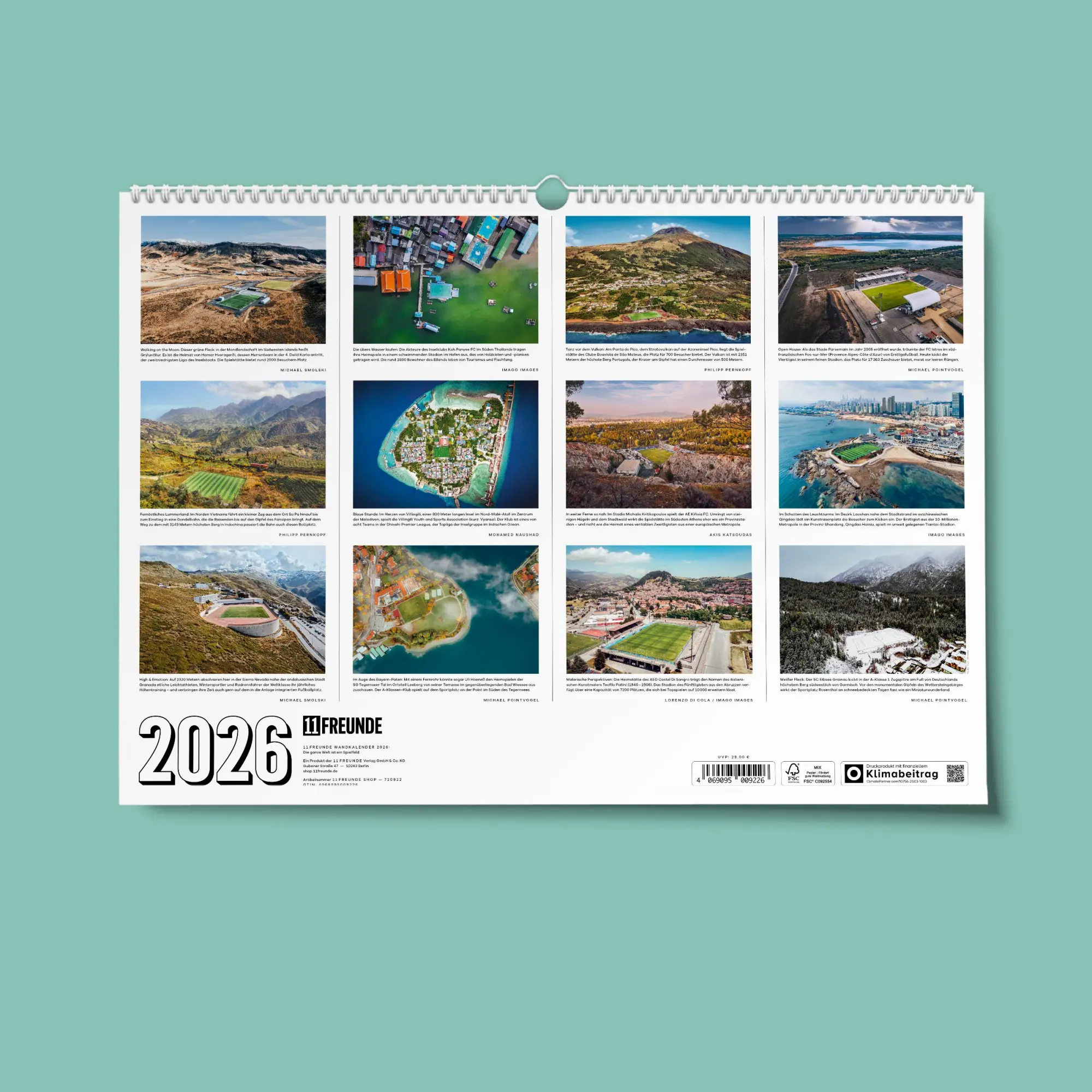 Bild: 4069095009226 | 11FREUNDE-Wandkalender: Die ganze Welt ist ein Spielfeld 2026 -...