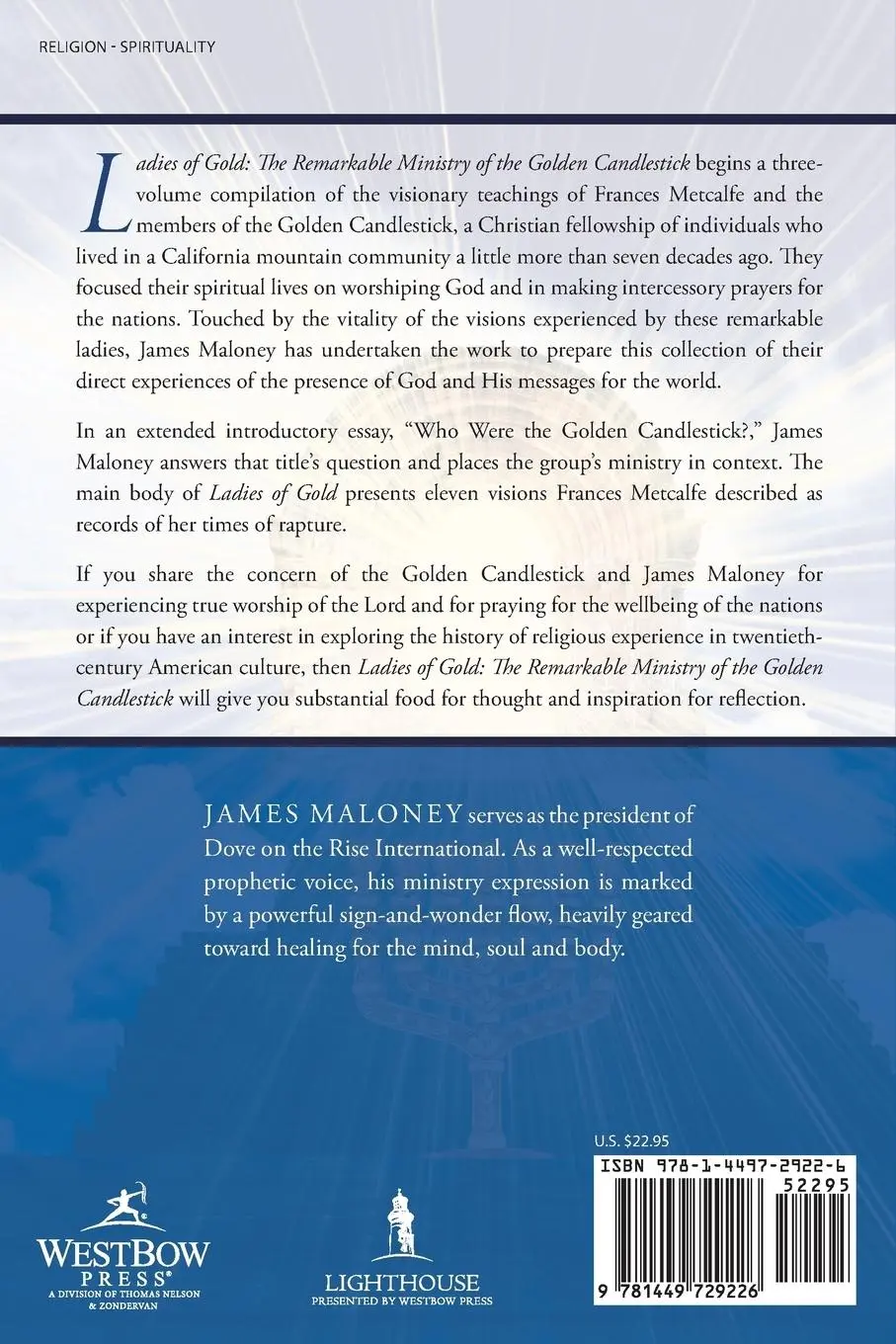 Rückseite: 9781449729226 | Volume One Ladies of Gold | James Maloney | Taschenbuch | Englisch