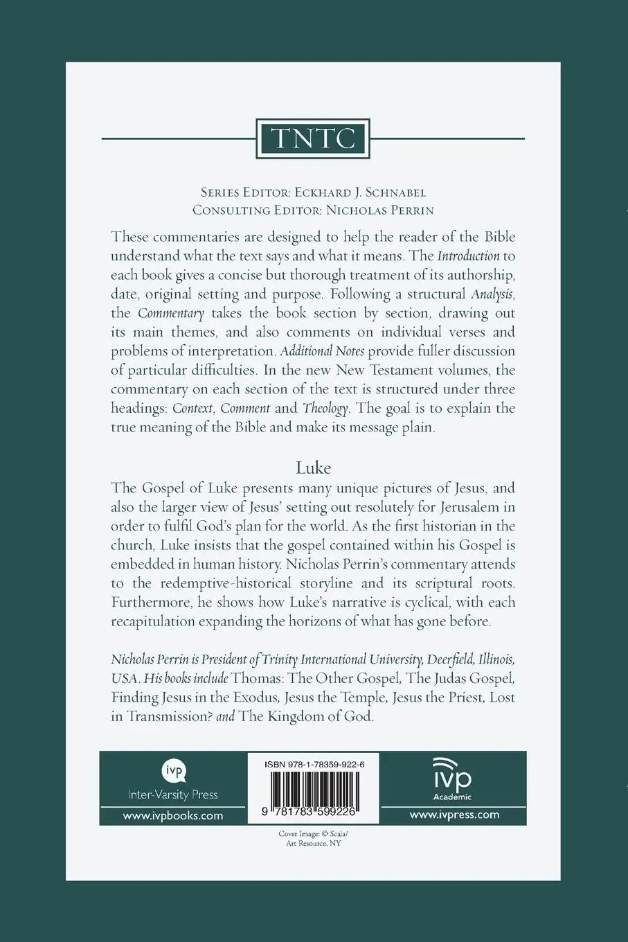 Rückseite: 9781783599226 | Luke | An Introduction And Commentary | Nicholas Perrin | Taschenbuch