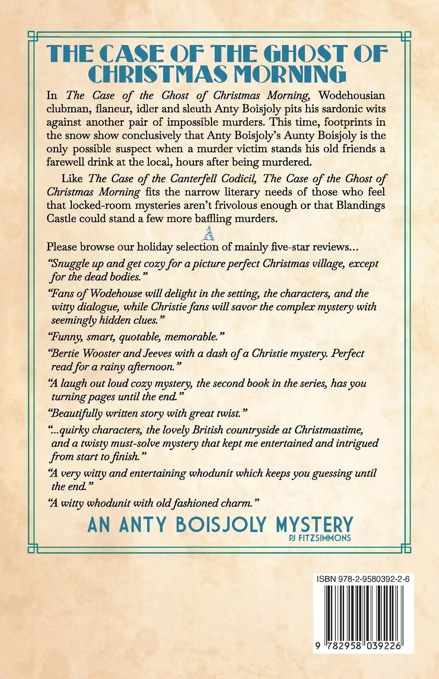 Rückseite: 9782958039226 | The Case of the Ghost of Christmas Morning | Pj Fitzsimmons | Buch