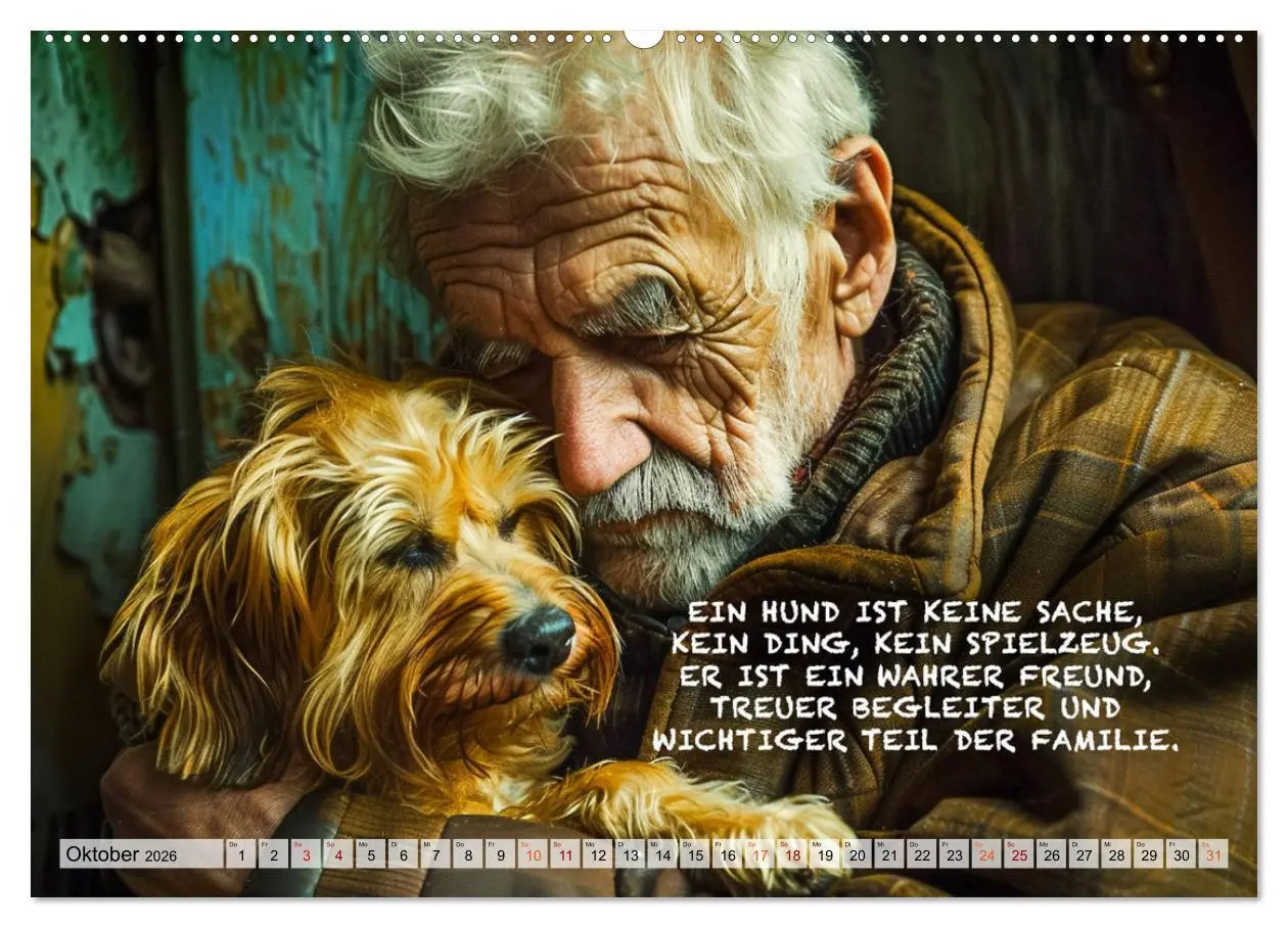 Bild: 9783457379226 | Hunde und berührende Sprüche (hochwertiger Premium Wandkalender...