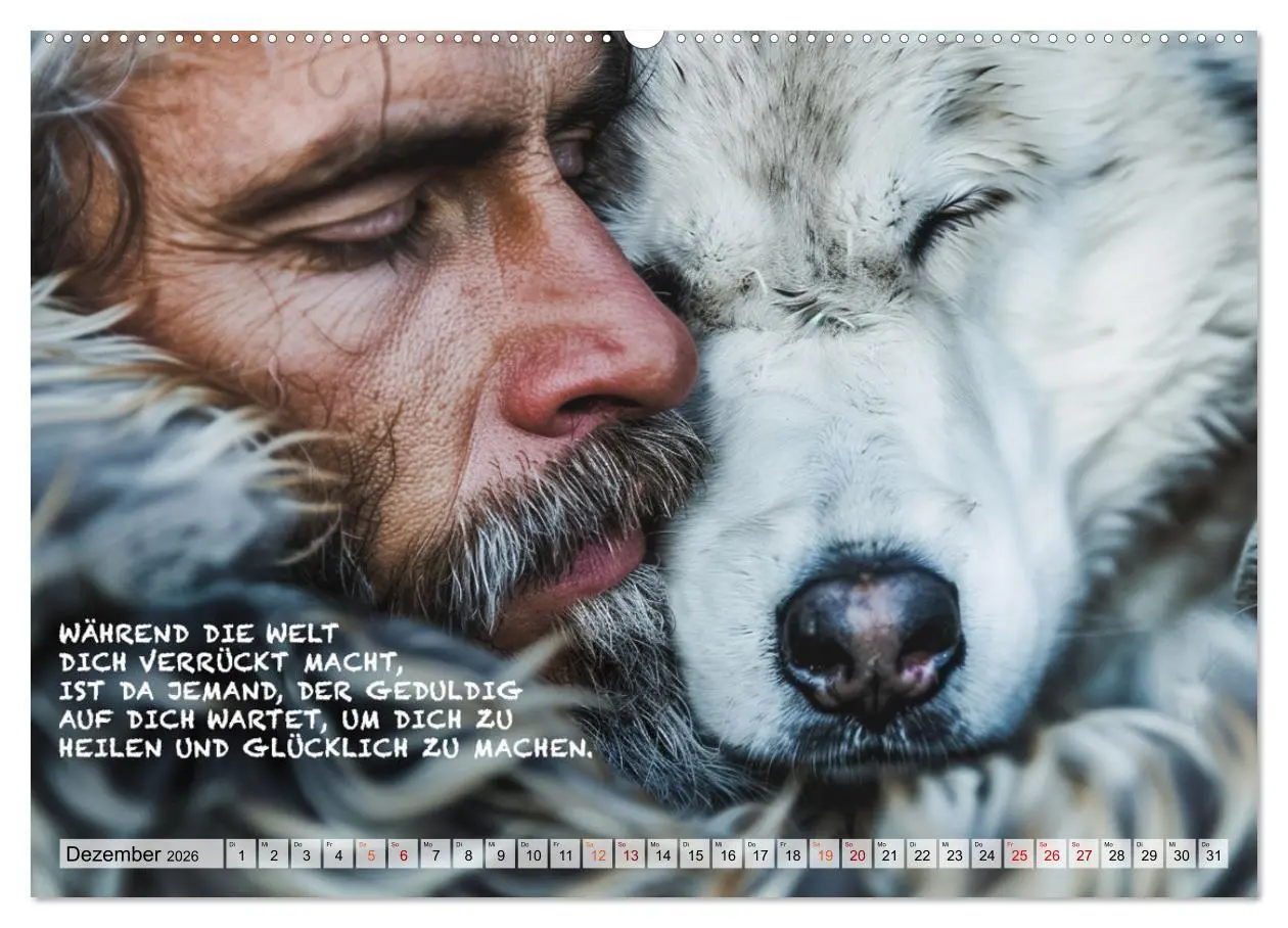 Bild: 9783457379226 | Hunde und berührende Sprüche (hochwertiger Premium Wandkalender...