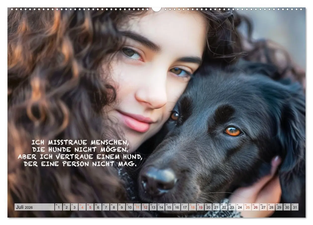 Bild: 9783457379226 | Hunde und berührende Sprüche (hochwertiger Premium Wandkalender...