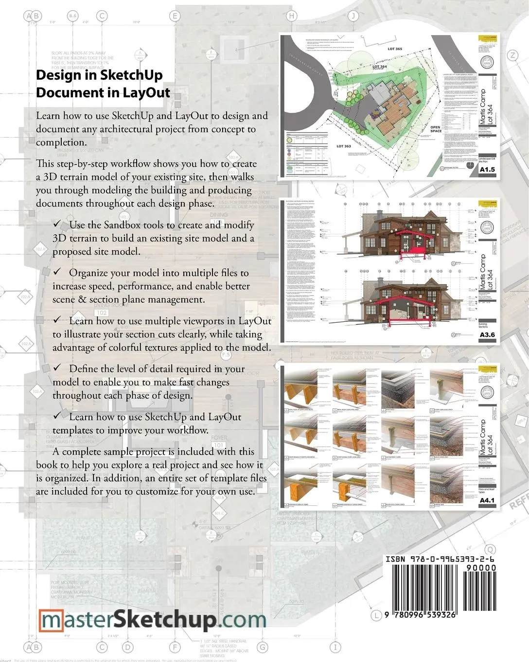 Rückseite: 9780996539326 | SketchUp &amp; LayOut for Architecture | Matt Donley (u. a.) | Taschenbuch