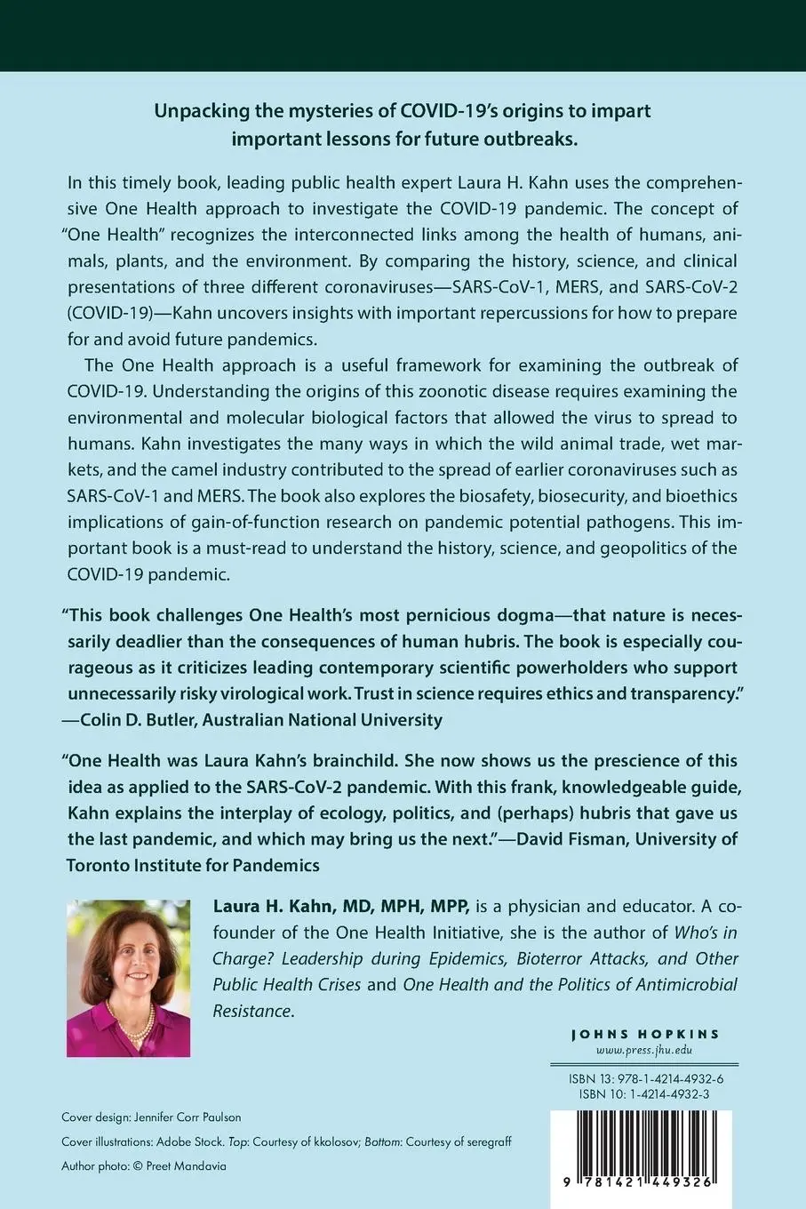 Rückseite: 9781421449326 | One Health and the Politics of Covid-19 | Laura H Kahn | Taschenbuch