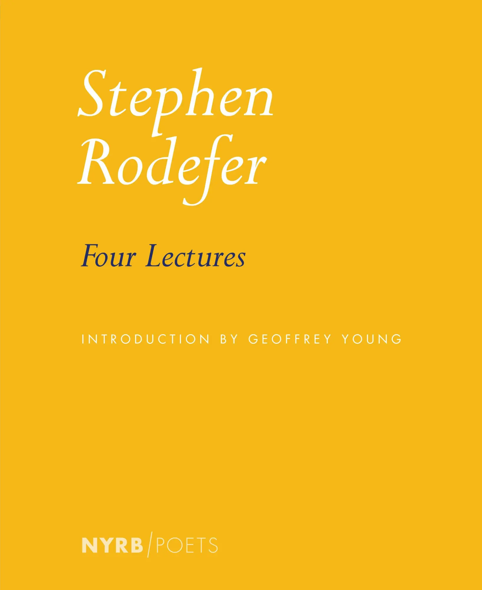 Cover: 9781681379326 | Four Lectures | Stephen Rodefer | Taschenbuch | Englisch | 2025