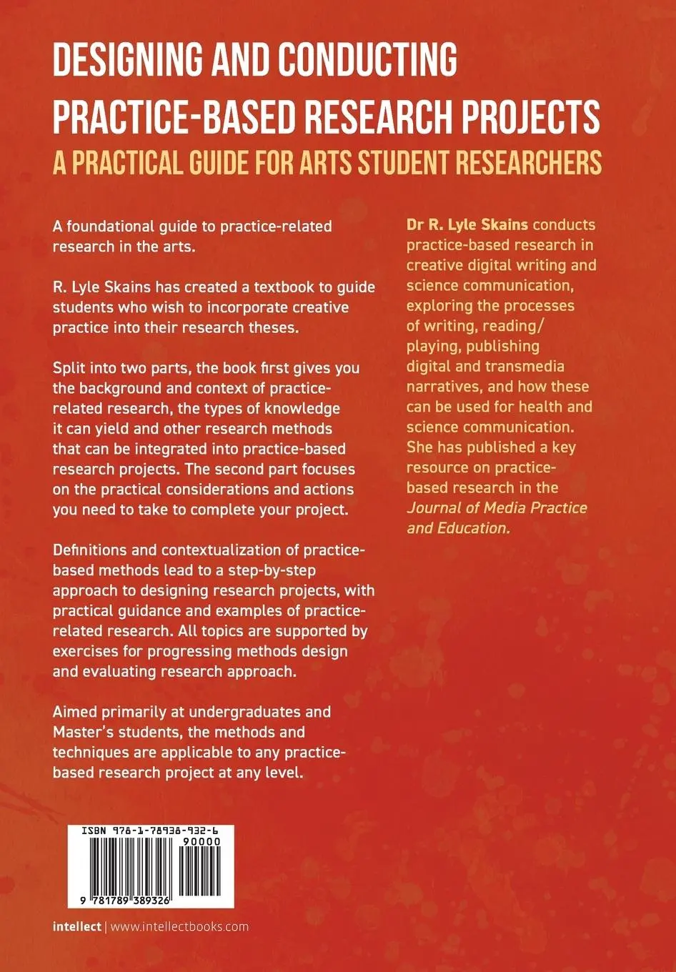 Rückseite: 9781789389326 | Designing and Conducting Practice-Based Research Projects | Skains