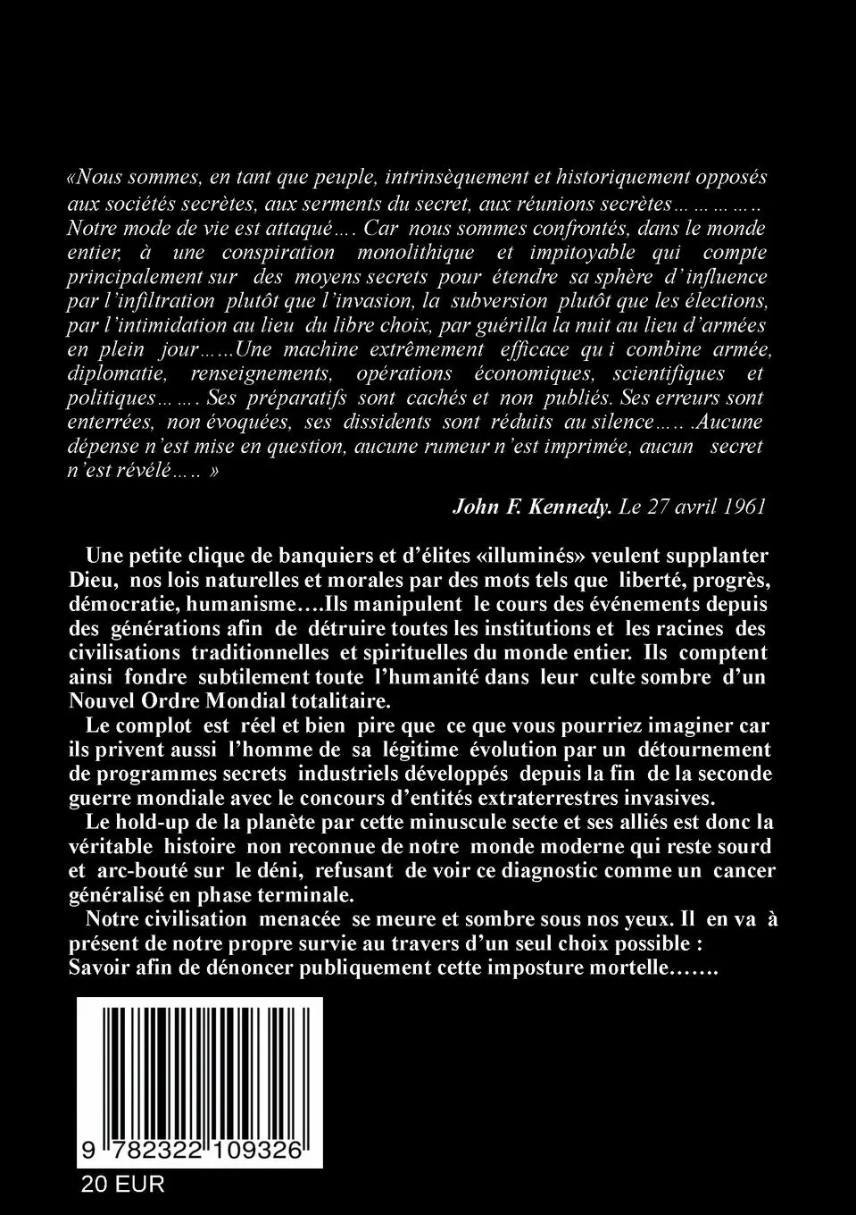 Rückseite: 9782322109326 | La conspiration des élites n'est plus une théorie | C. Faydit | Buch