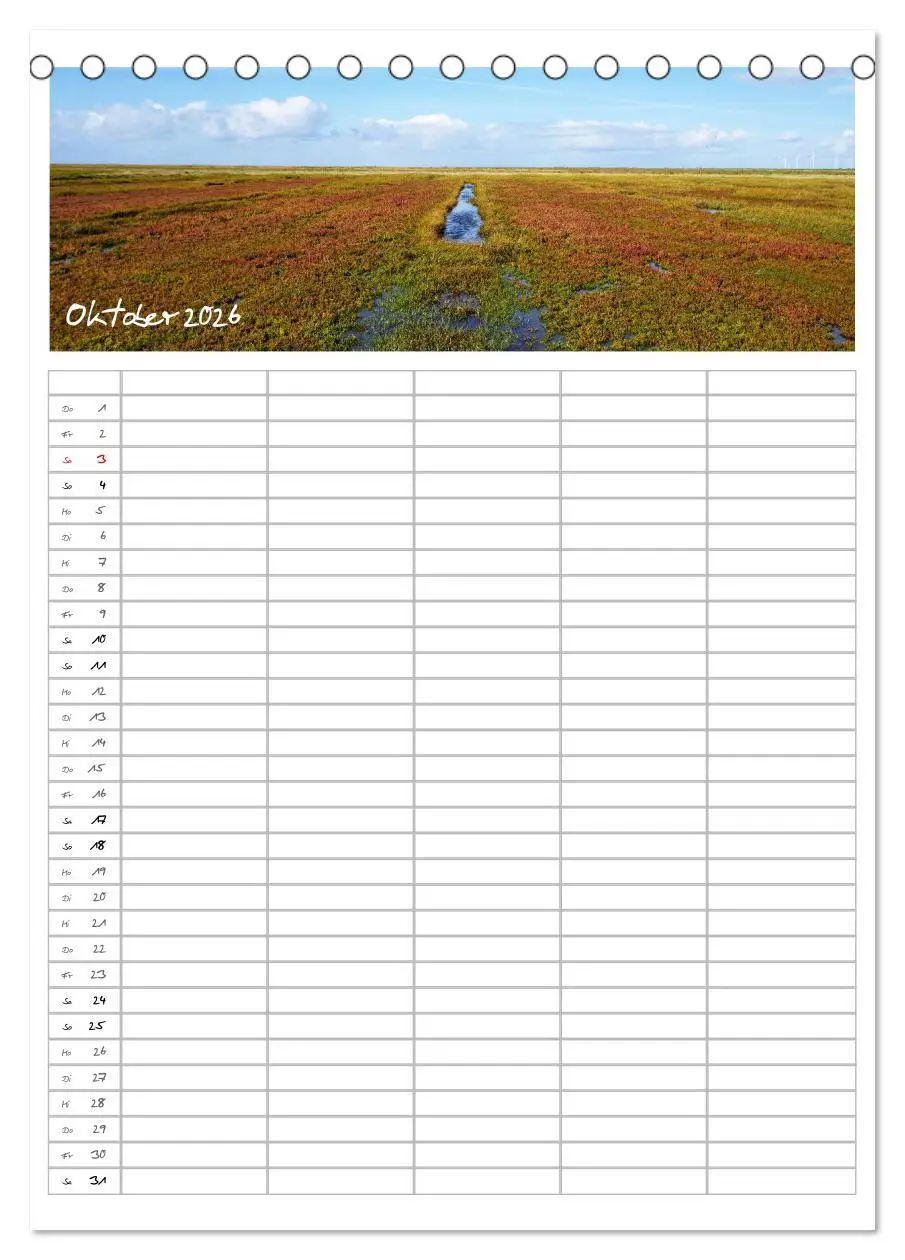 Bild: 9783516389326 | Nordfriesland - Familienplaner (Tischkalender 2026 DIN A5 hoch),...