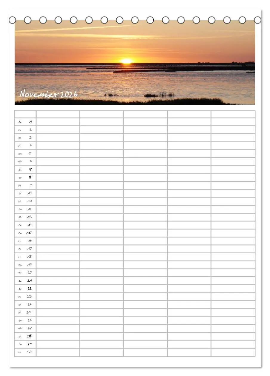 Bild: 9783516389326 | Nordfriesland - Familienplaner (Tischkalender 2026 DIN A5 hoch),...