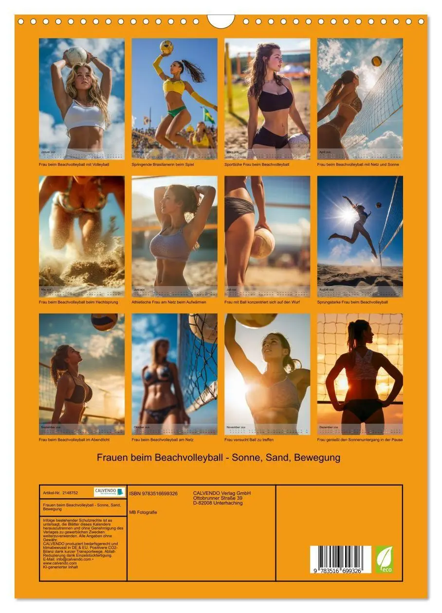 Bild: 9783516699326 | Frauen beim Beachvolleyball - Sonne, Sand, Bewegung (Wandkalender...