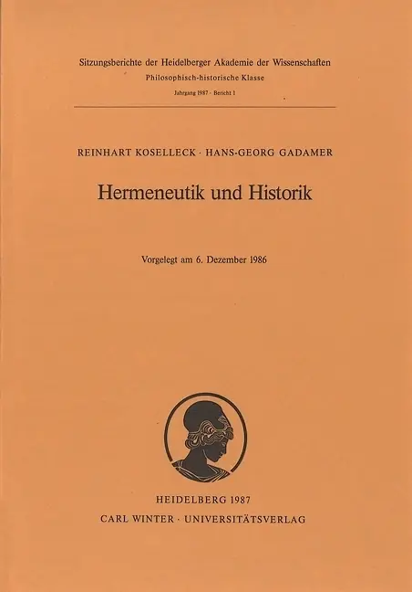 Cover: 9783825339326 | Hermeneutik und Historik | Vorgelegt am 6. Dezember 1986 | Taschenbuch