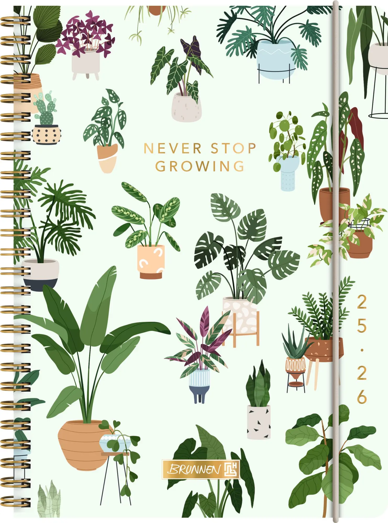 Cover: 4061947139426 | BRUNNEN Schülerkalender (2025/2026) "Little Plants", 2 Seiten = 1...