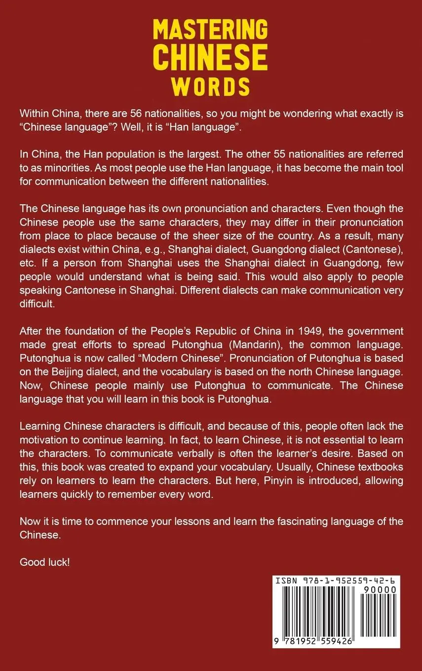 Rückseite: 9781952559426 | Mastering Chinese Words | Language Equipped Travelers | Buch | 2020
