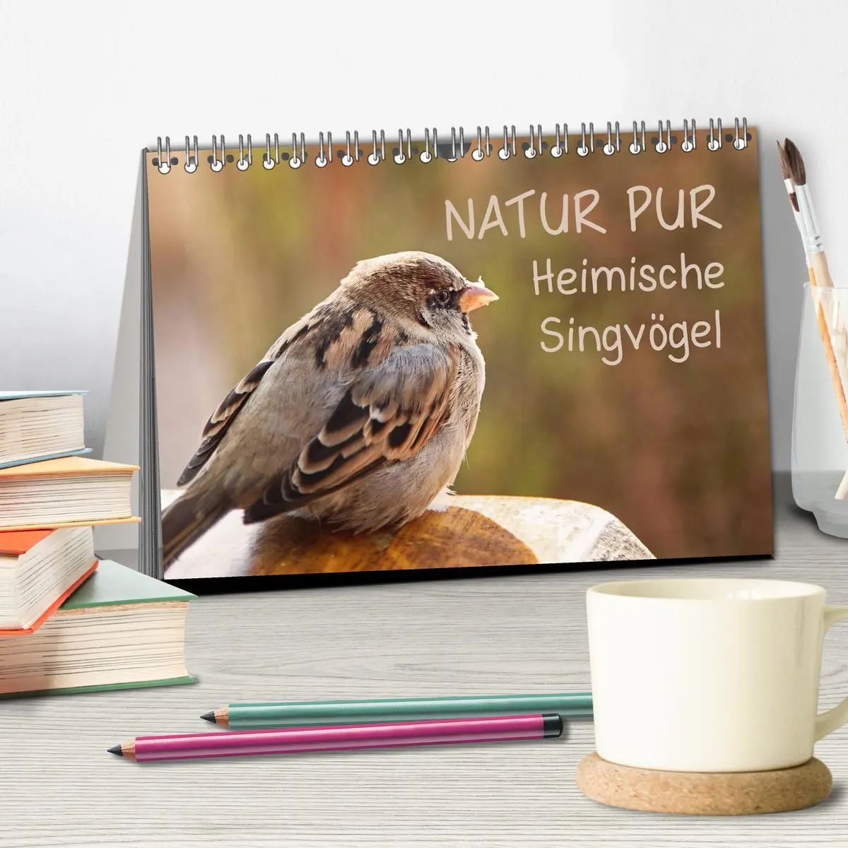 Bild: 9783516069426 | NATUR PUR Heimische Singvögel (Tischkalender 2026 DIN A5 quer),...