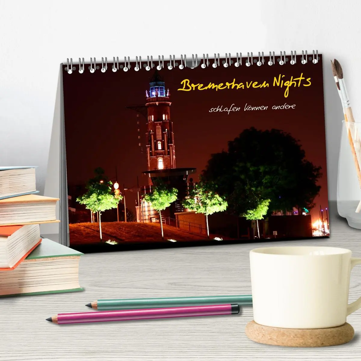 Bild: 9783516209426 | Bremerhaven Nights (Tischkalender 2026 DIN A5 quer), CALVENDO...