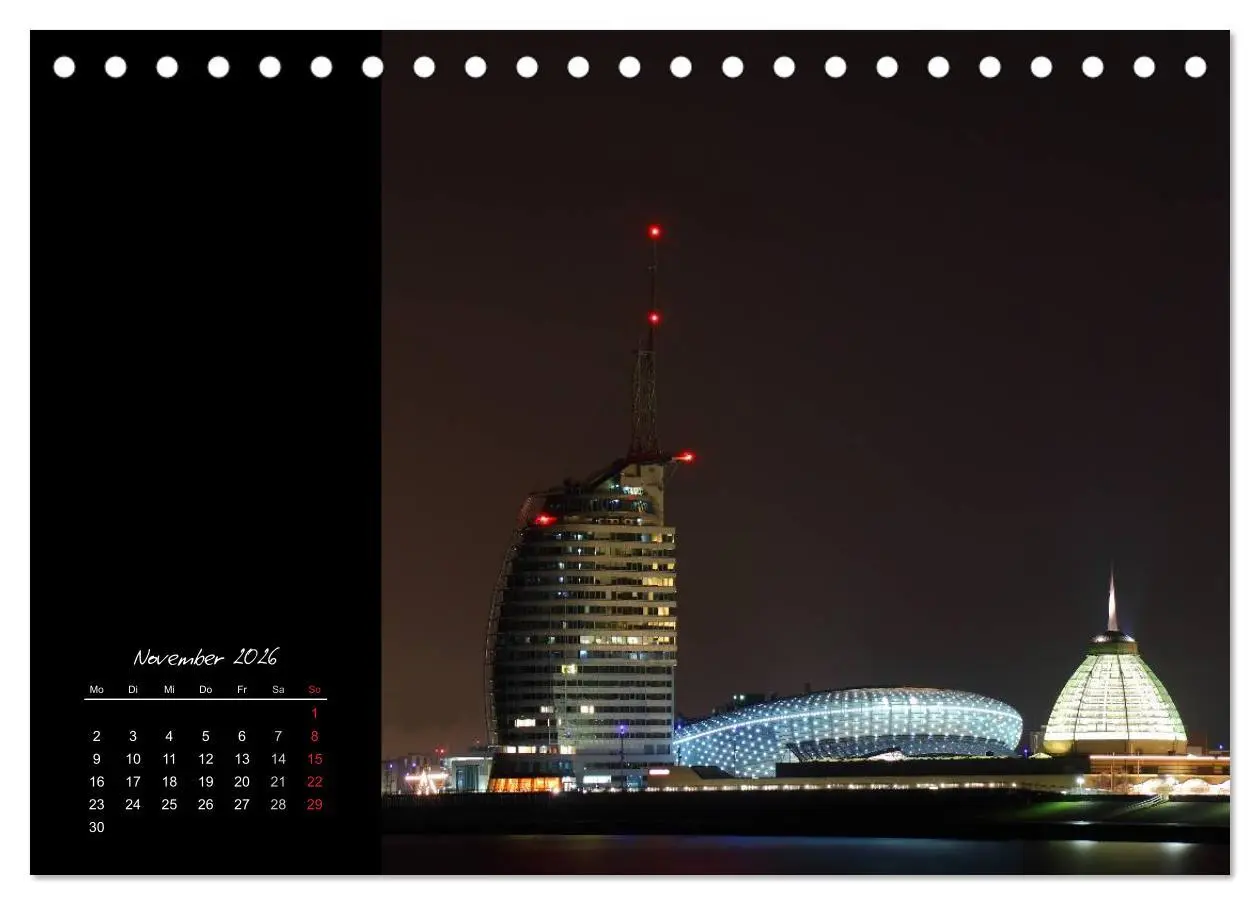 Bild: 9783516209426 | Bremerhaven Nights (Tischkalender 2026 DIN A5 quer), CALVENDO...