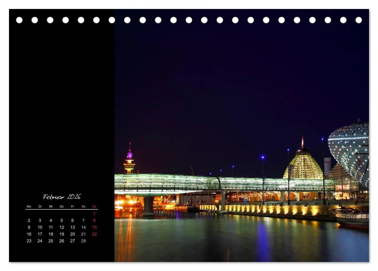 Bild: 9783516209426 | Bremerhaven Nights (Tischkalender 2026 DIN A5 quer), CALVENDO...
