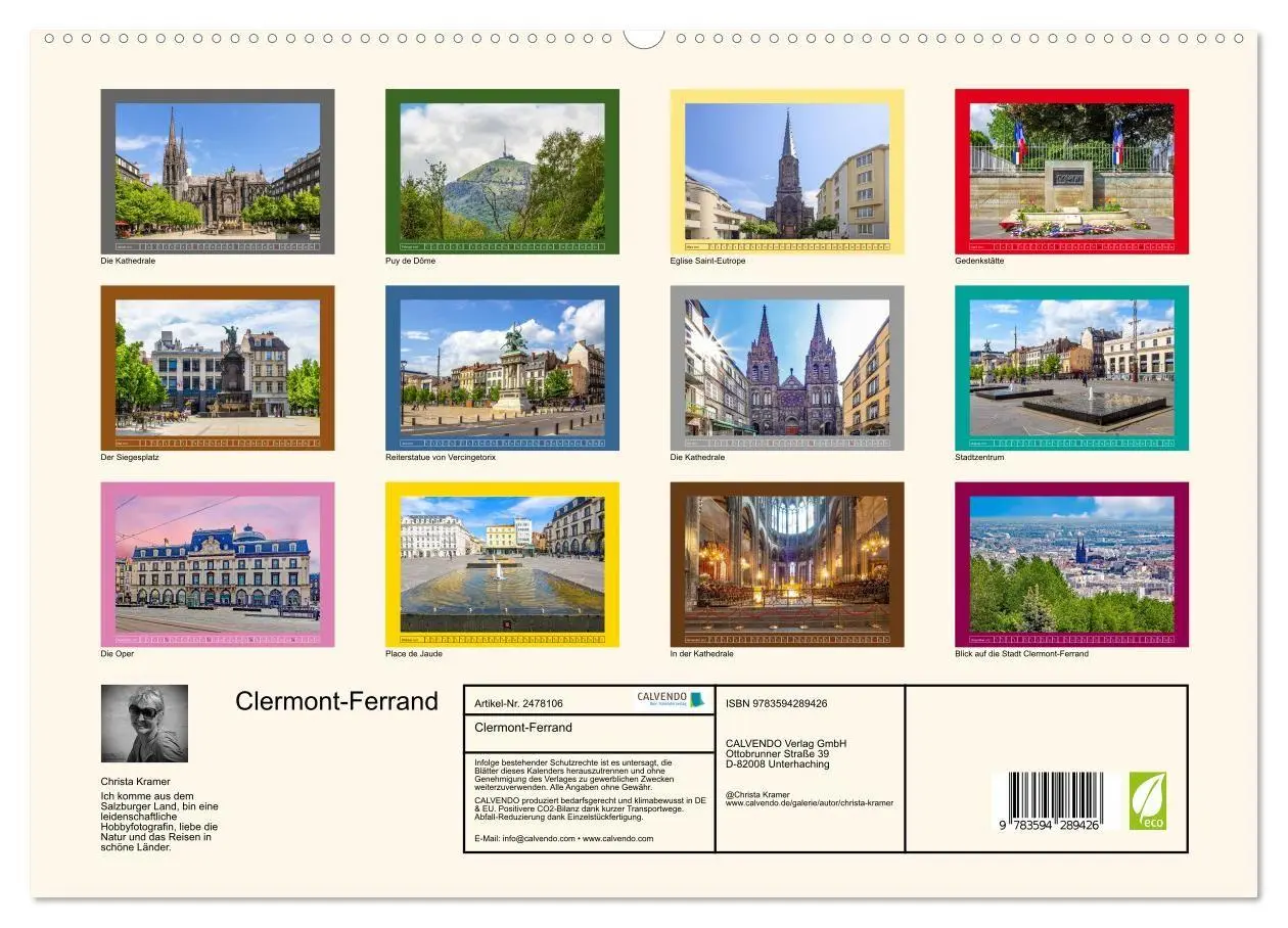 Bild: 9783594289426 | Clermont-Ferrand (Wandkalender 2027 DIN A2 quer), CALVENDO...