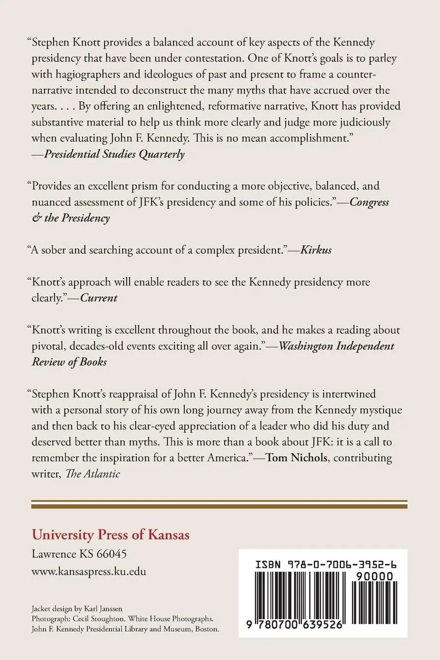 Rückseite: 9780700639526 | Coming to Terms with John F. Kennedy | Stephen F. Knott | Taschenbuch