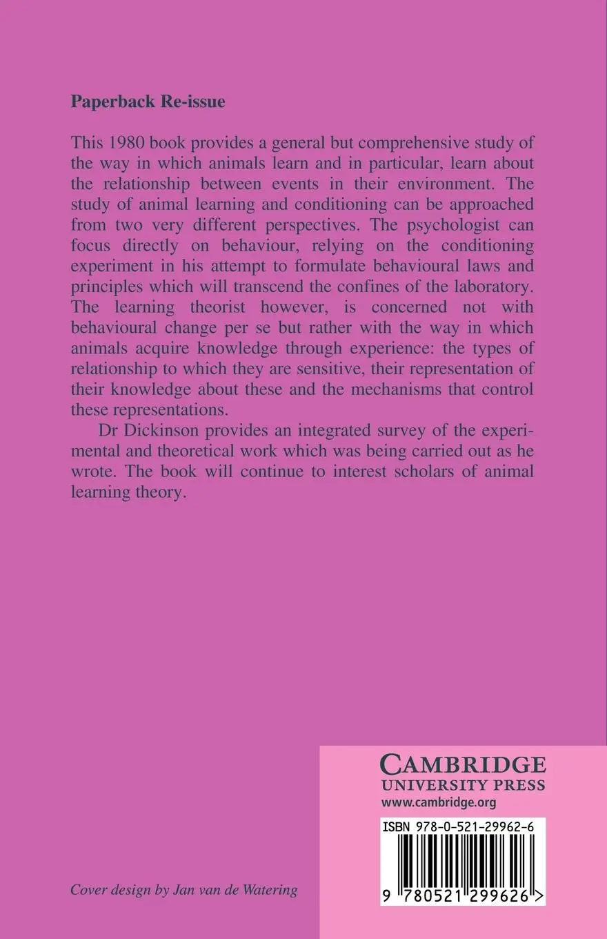 Rückseite: 9780521299626 | Contemporary Animal Learning Theory | Anthony Dickinson | Taschenbuch