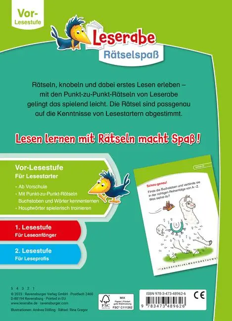 Bild: 9783473489626 | Leserabe - Rätselspaß - Punkt-zu-Punkt-Rätsel für Lesestarter...