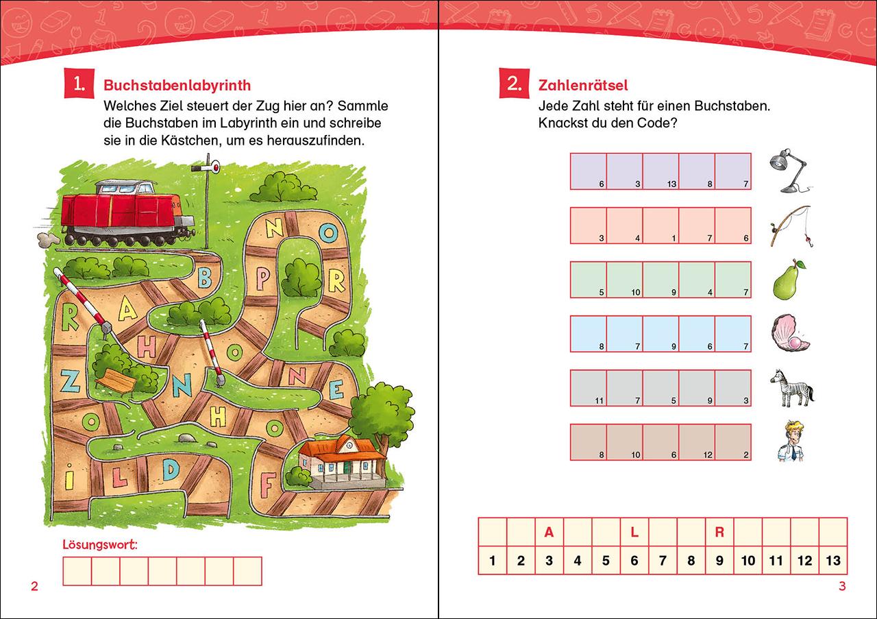 Bild: 9783743209626 | Leselöwen Rätsel-Rallye für Erstleser - 1. Klasse (Orange) | Rätseln