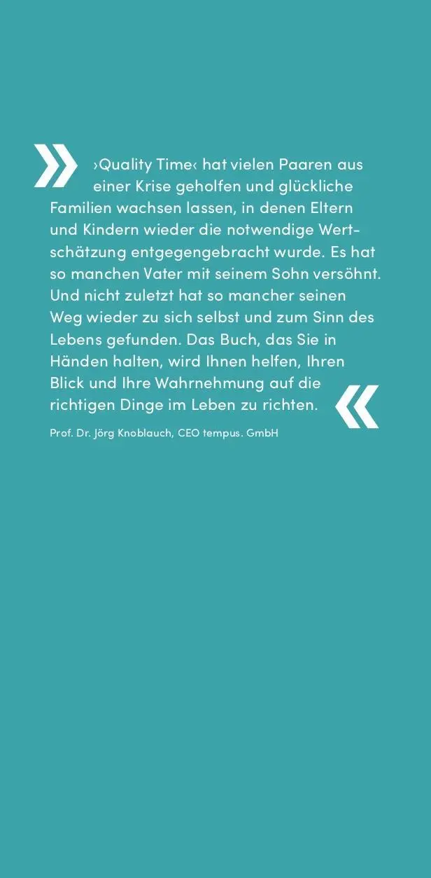 Bild: 9783981979626 | Quality Time | Bewusst miteinander leben und die Zeit wertvoll nutzen