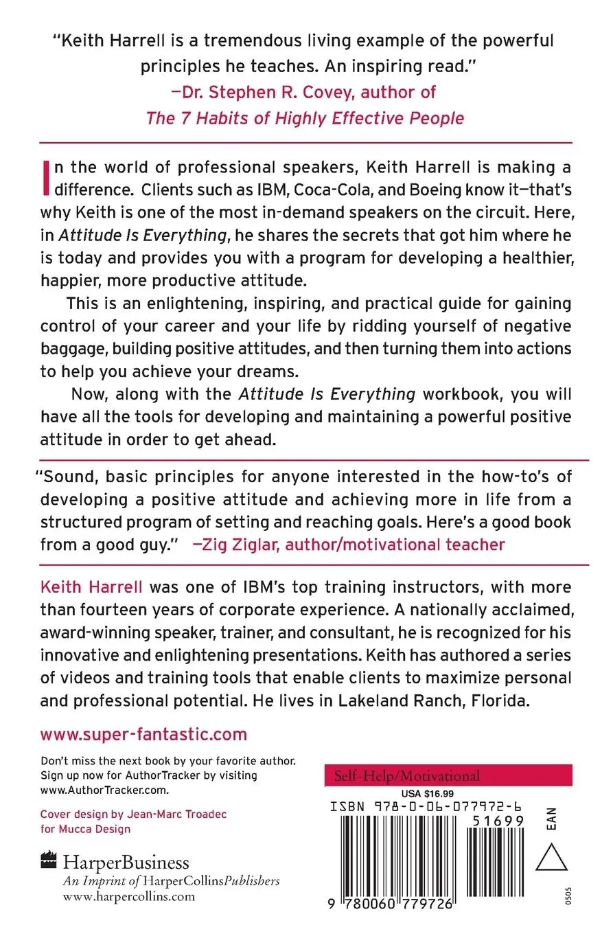 Rückseite: 9780060779726 | Attitude Is Everything REV Ed | Keith Harrell | Taschenbuch | Englisch