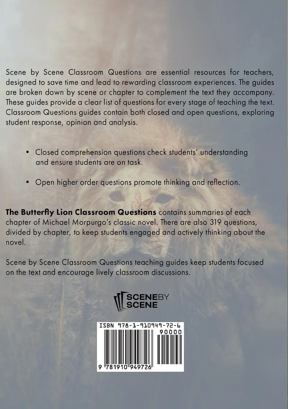 Rückseite: 9781910949726 | The Butterfly Lion Classroom Questions | Amy Farrell | Taschenbuch