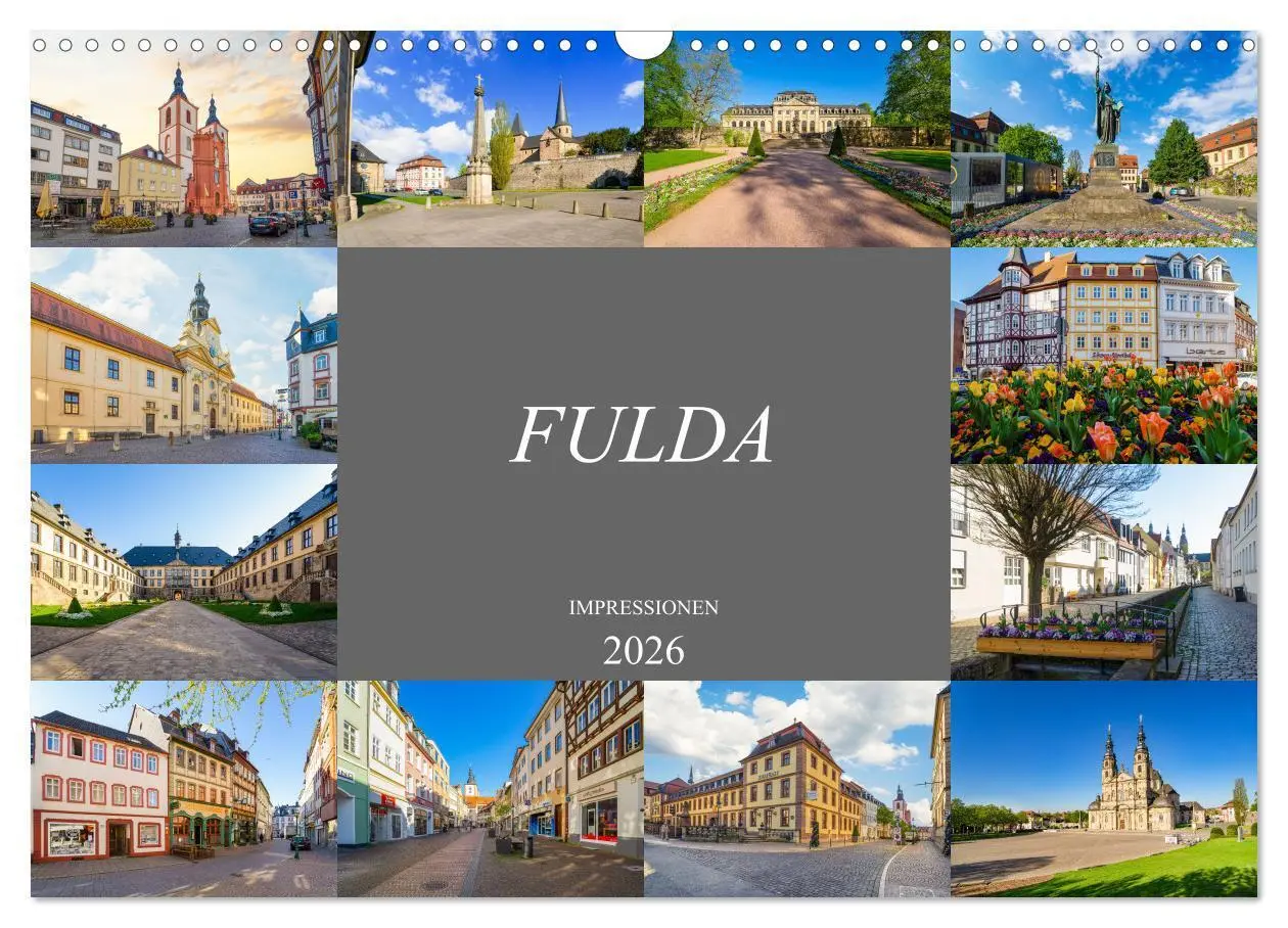 Cover: 9783457639726 | Fulda Impressionen (Wandkalender 2026 DIN A3 quer), CALVENDO...