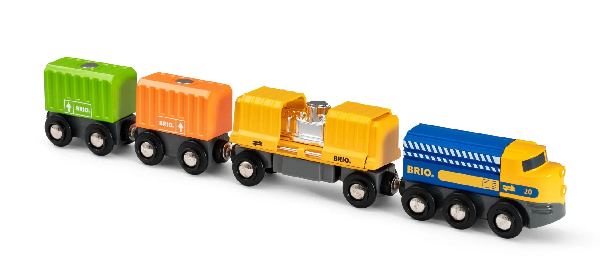 Bild: 7312350339826 | 33982 BRIO Güterzug mit drei Waggons | Spiel | World | 63398200 | 2020