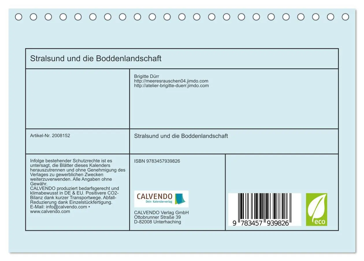 Bild: 9783457939826 | Stralsund und die Boddenlandschaft (Tischkalender 2026 DIN A5...