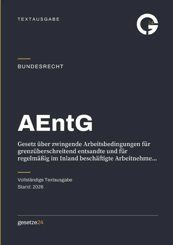 Cover: 9783565539826 | AEntG - Gesetz über zwingende Arbeitsbedingungen für...