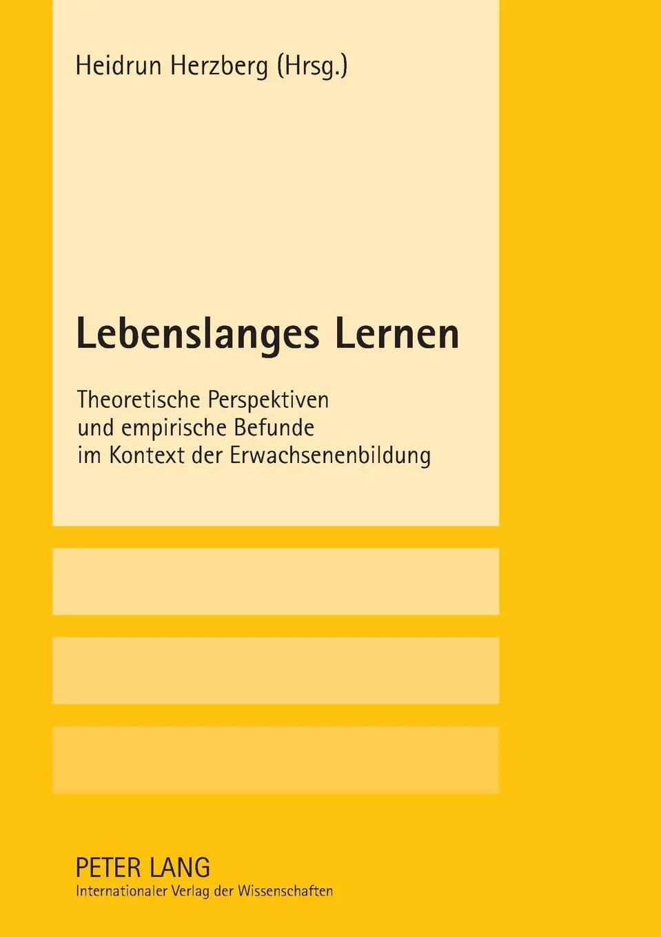 Cover: 9783631559826 | Lebenslanges Lernen | Heidrun Herzberg | Taschenbuch | Paperback