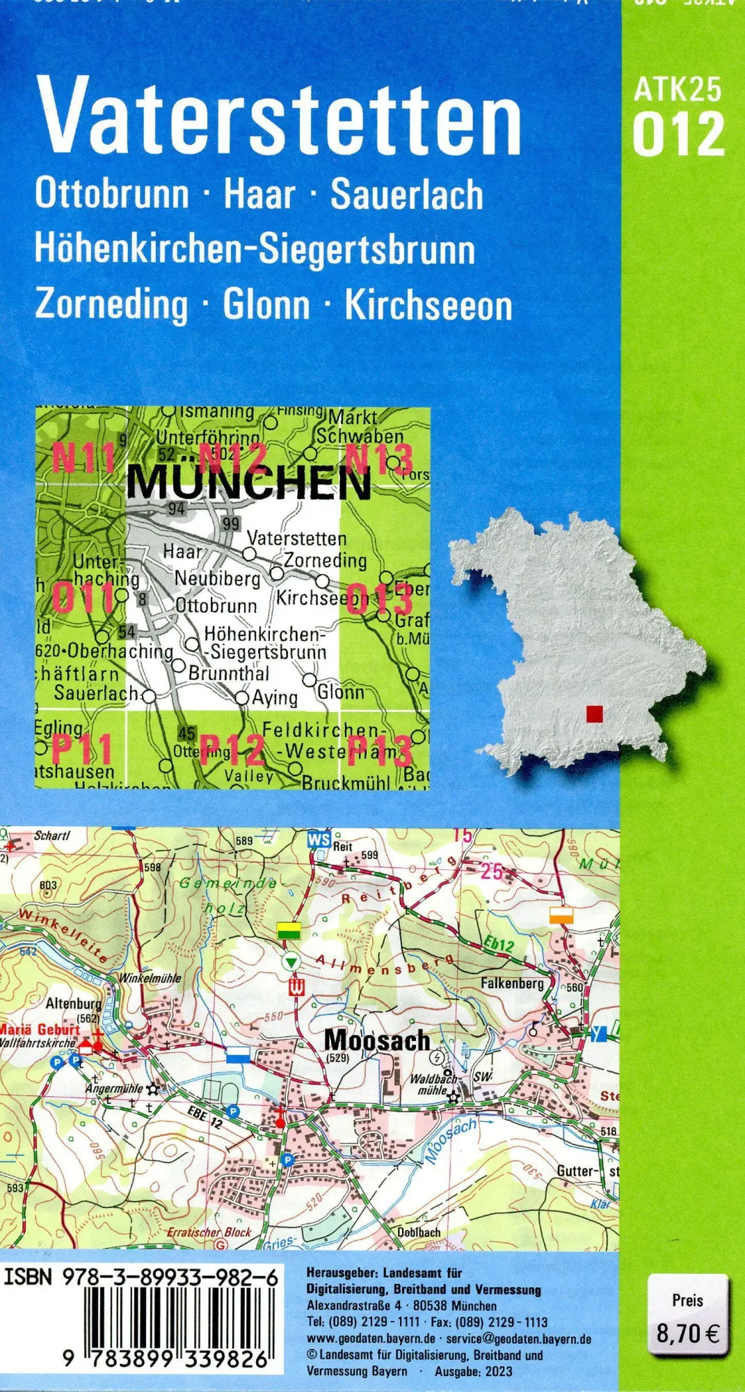 Bild: 9783899339826 | ATK25-O12 Vaterstetten (Amtliche Topographische Karte 1:25000) | 2024