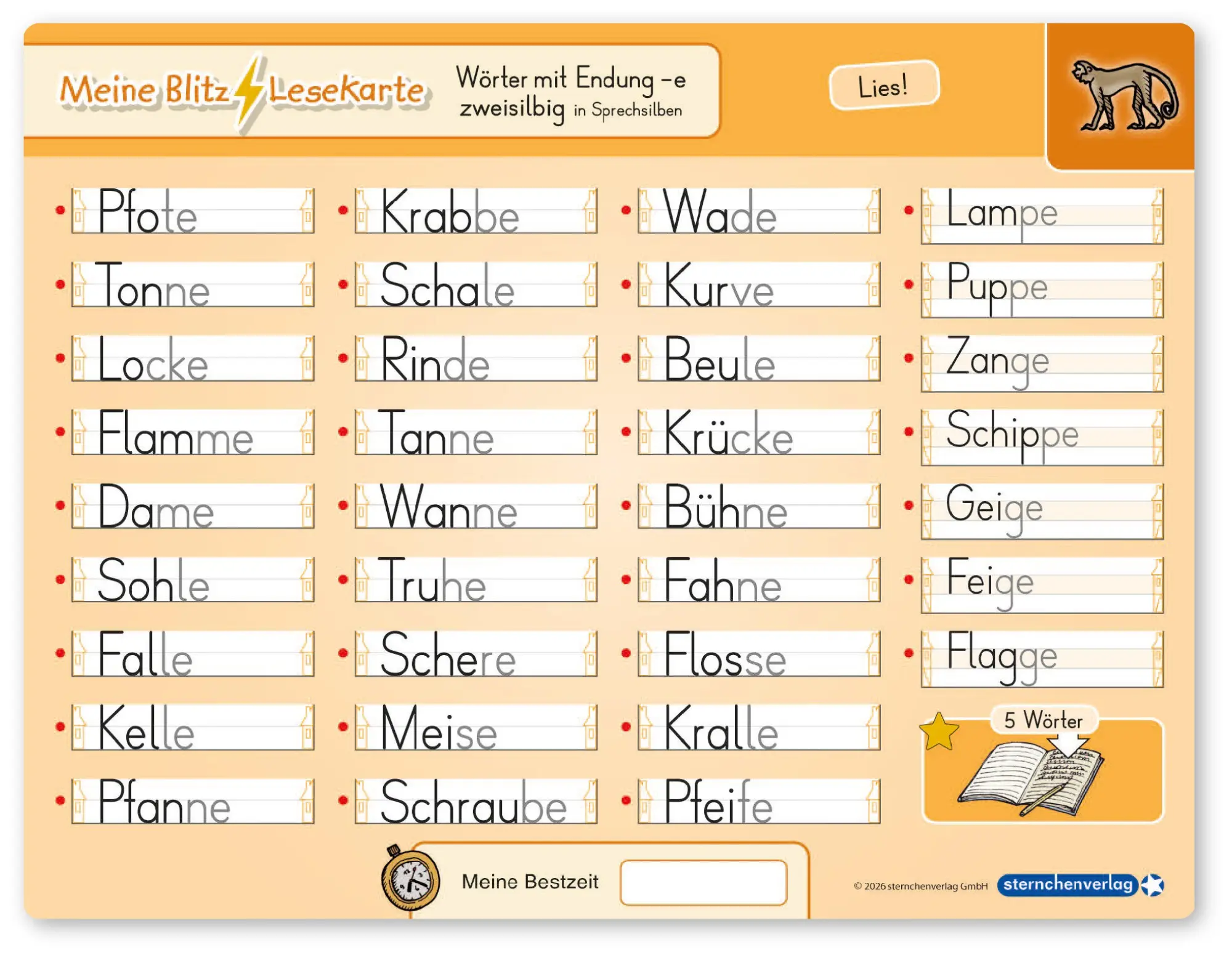 Bild: 9783910429826 | Meine Blitzlesekarten Set 1 zur Leseförderung (4 Lerntafeln mit Stift)