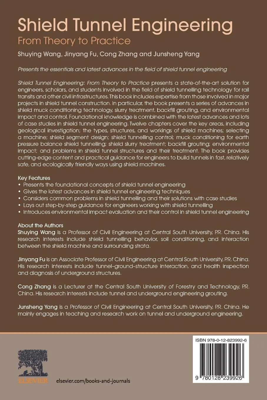 Rückseite: 9780128239926 | Shield Tunnel Engineering | From Theory to Practice | Wang (u. a.)