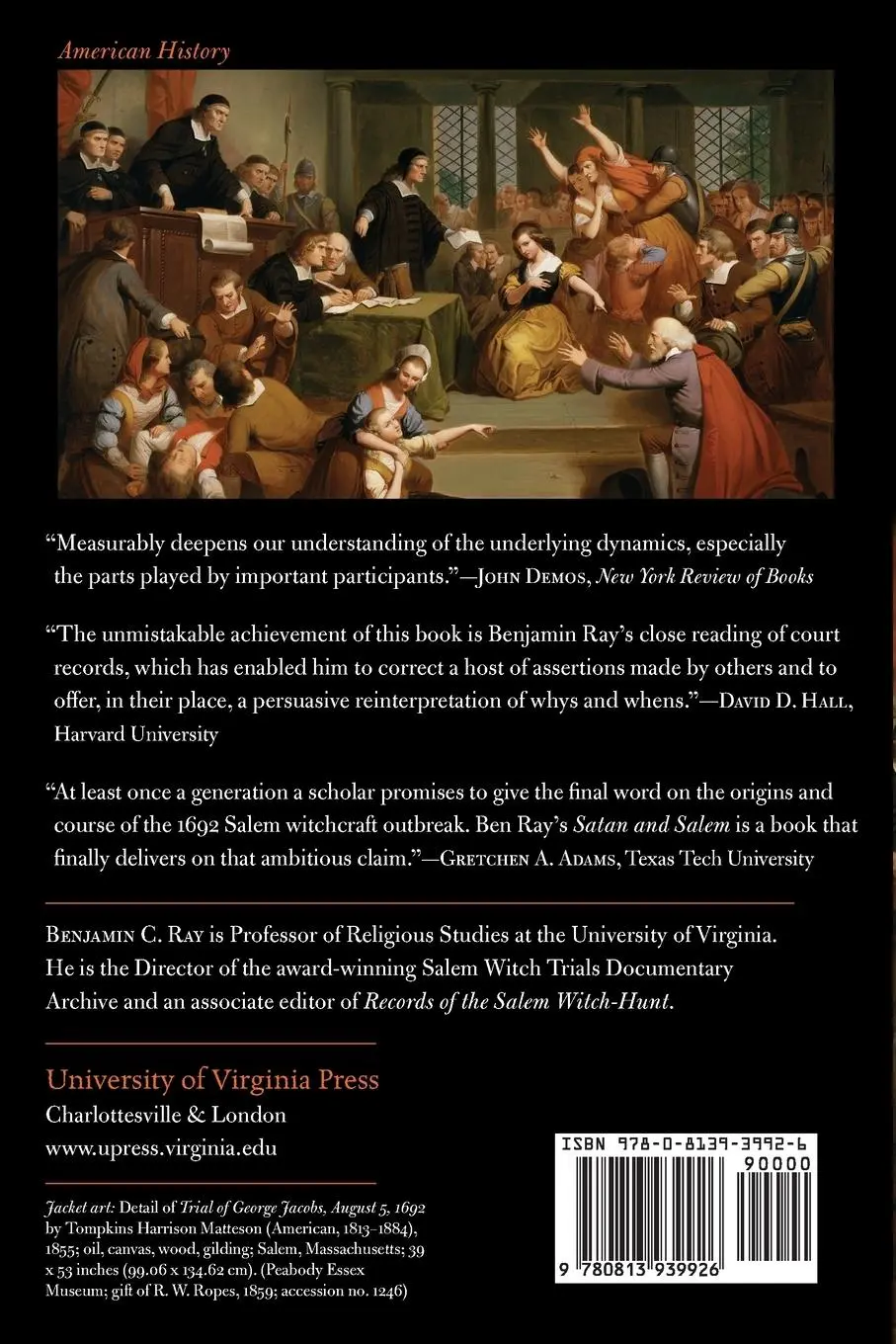 Rückseite: 9780813939926 | Satan and Salem | The Witch-Hunt Crisis of 1692 | Benjamin C Ray